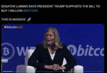 参议员Lummis:特朗普支持百万枚比特币(BTC)收购法案-WLFI中文网